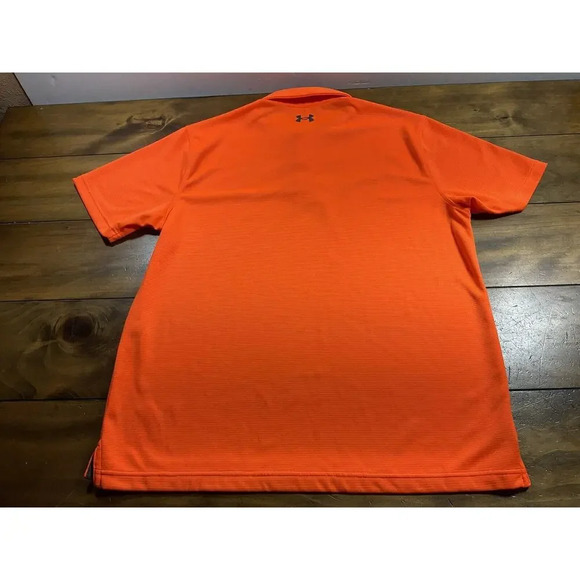 Under Armour Loose Fit Men's Neon Orange Polo Size XL - Picture 7 of 8